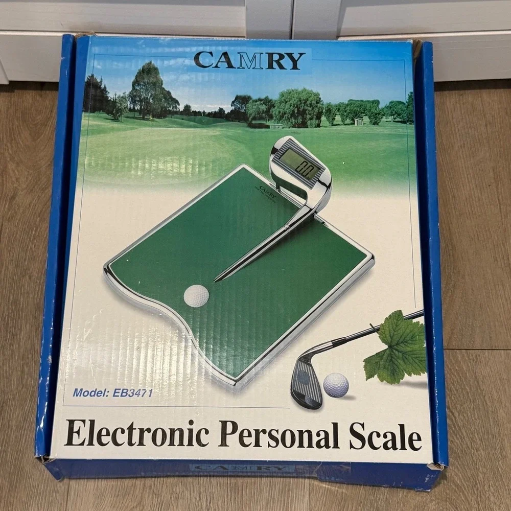 Vintage Camry EB3471 Golf Theme Electronic Personal Scale Digital Tested